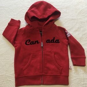 3-6m (4/$20) Red Hoodie by Canadiana